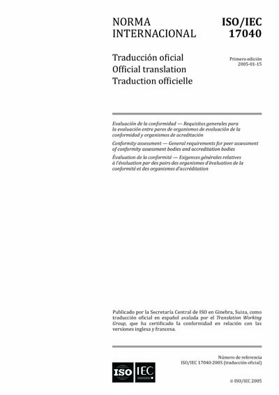ISO/IEC 17040:2005[S] - Conformity assessment - General requirements ...